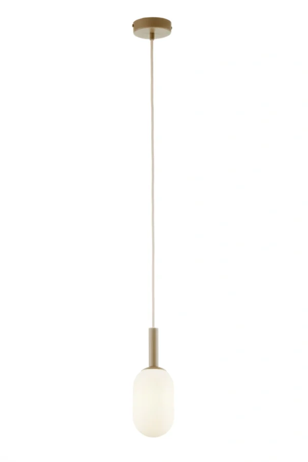 Lampa wisząca w stylu glamour PLUUM 1 S ?10cm ciepły beż, 1 × E14 – Sigma Lighting 41853