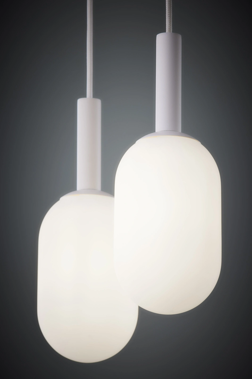 Lampa wisząca w stylu glamour PLUUM 2 biały, 2 × E14 – Sigma Lighting 41850 - obrazek 3