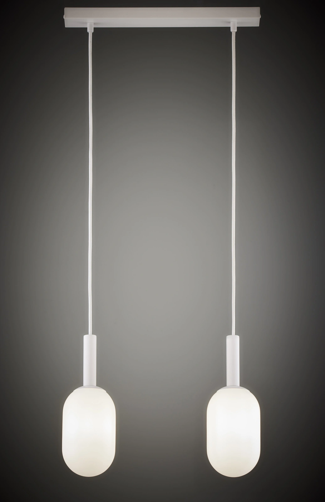 Lampa wisząca w stylu glamour PLUUM 2 biały, 2 × E14 – Sigma Lighting 41850 - obrazek 4
