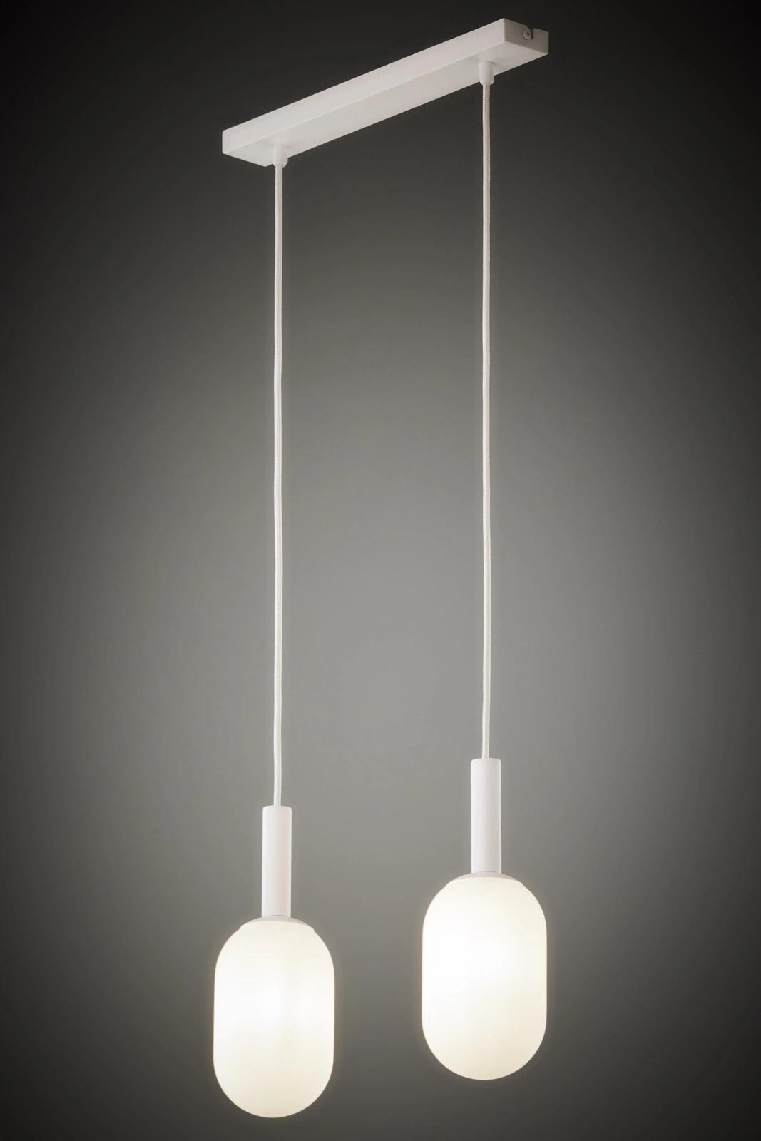 Lampa wisząca w stylu glamour PLUUM 2 biały, 2 × E14 – Sigma Lighting 41850 - obrazek 2