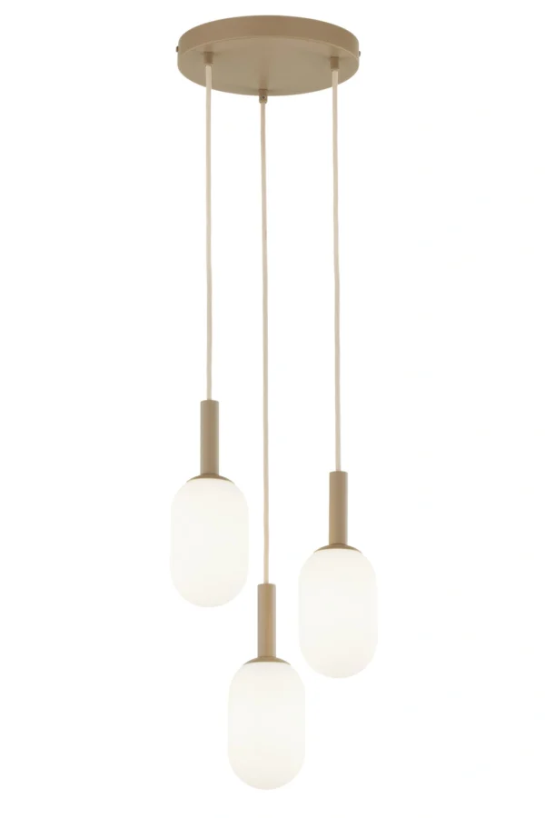 Lampa wisząca w stylu glamour PLUUM 3 koło ciepły beż, 3 × E14 – Sigma Lighting 41857