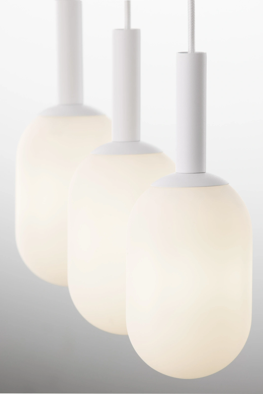 Lampa wisząca w stylu glamour PLUUM 3 prosty biały, 3 × E14 – Sigma Lighting 41851 - obrazek 2