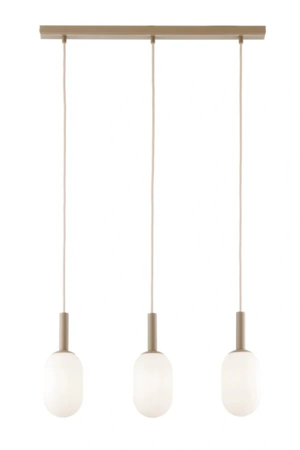 Lampa wisząca w stylu glamour PLUUM 3 prosty ciepły beż, 3 × E14 – Sigma Lighting 41856