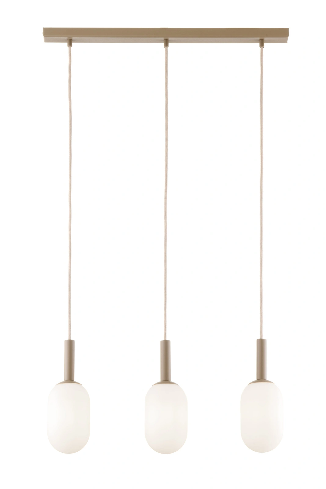 Lampa wisząca w stylu glamour PLUUM 3 prosty ciepły beż, 3 × E14 – Sigma Lighting 41856