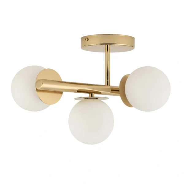 Plafon nowoczesny AVOLA 3 złoty/biały, 3 × G9 – Sigma Lighting 40798