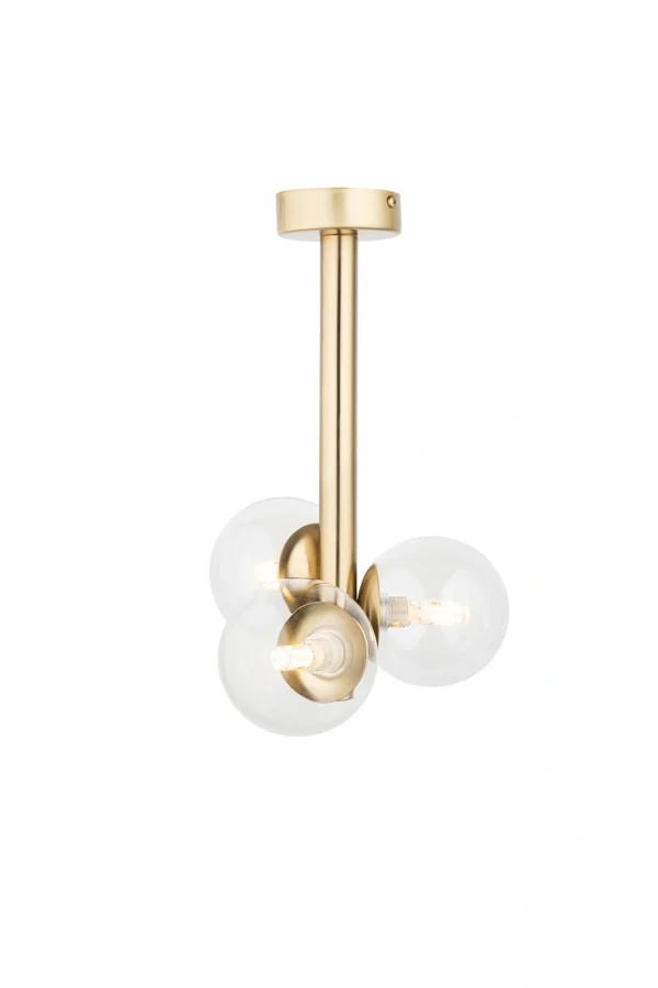 Plafon w stylu modern classic PERLA LUX 3 transparentny, 3 × G9 – Sigma Lighting 40852