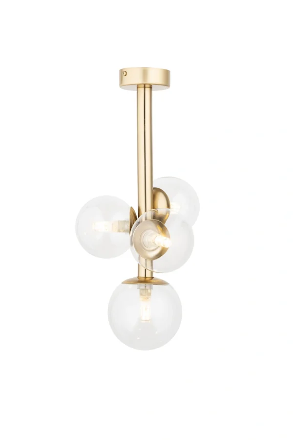 Plafon w stylu modern classic PERLA LUX 4 transparentny, 4 × G9 – Sigma Lighting 40853