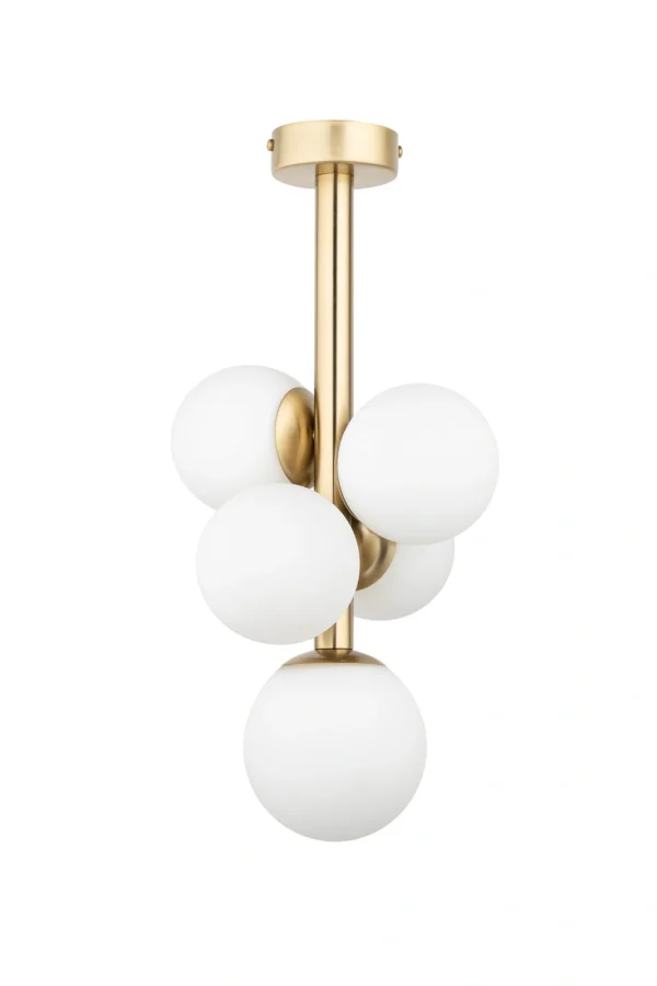 Plafon w stylu modern classic PERLA LUX 5 biały, 5 × G9 – Sigma Lighting 40778