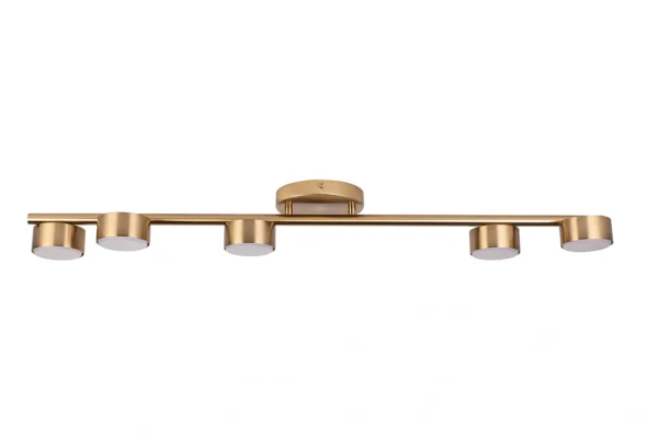 Plafon minimalistyczny PUNTO 5 złoty szczotkowany, LED – Sigma Lighting 40827