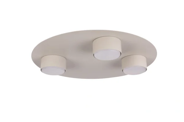 Plafon minimalistyczny STAR 3 szary beż, LED – Sigma Lighting 40913