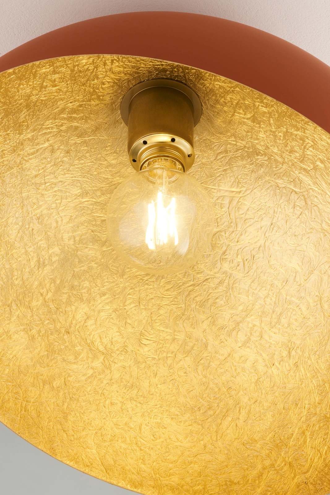 Plafon nowoczesny Sfera 50 pl ceglany_złoty, 1 × E27 – Sigma Lighting 41518 - obrazek 2