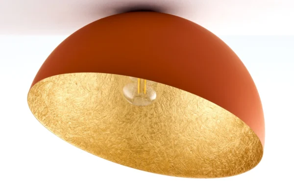Plafon nowoczesny Sfera 50 pl ceglany_złoty, 1 × E27 – Sigma Lighting 41518