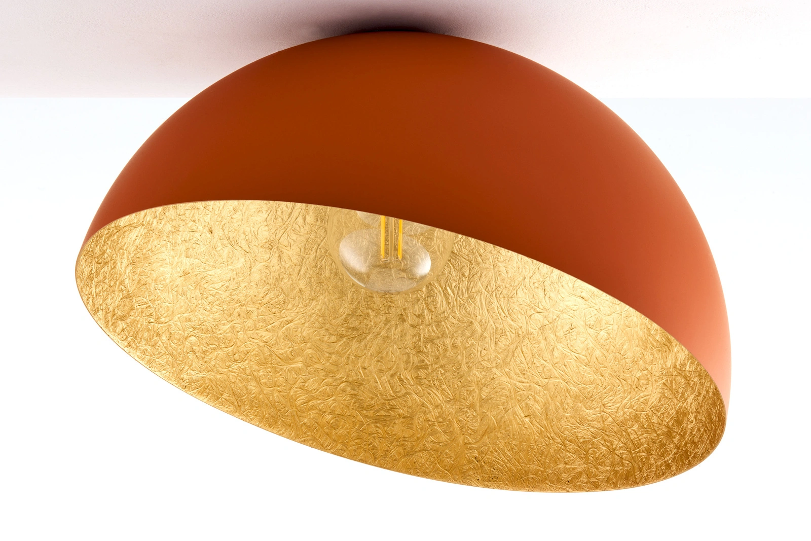 Plafon nowoczesny Sfera 50 pl ceglany_złoty, 1 × E27 – Sigma Lighting 41518