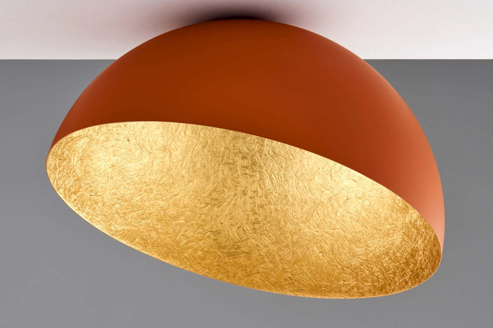 Plafon nowoczesny Sfera 50 pl ceglany_złoty, 1 × E27 – Sigma Lighting 41518 - obrazek 3