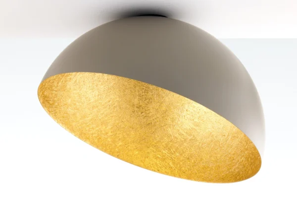 Plafon nowoczesny Sfera 50 pl taupe_złoty, 1 × E27 – Sigma Lighting 41519