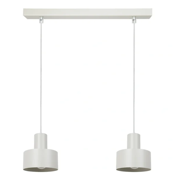 Lampa wisząca minimalistyczna RIF 2 szary beż, 2 × E27 – Sigma Lighting 41158