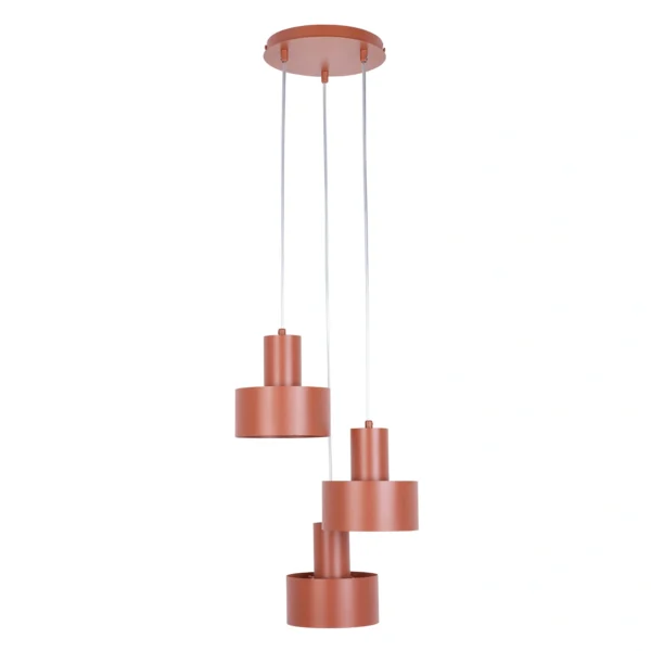 Lampa wisząca minimalistyczna RIF 3 koło ceglany, 3 × E27 – Sigma Lighting 41167