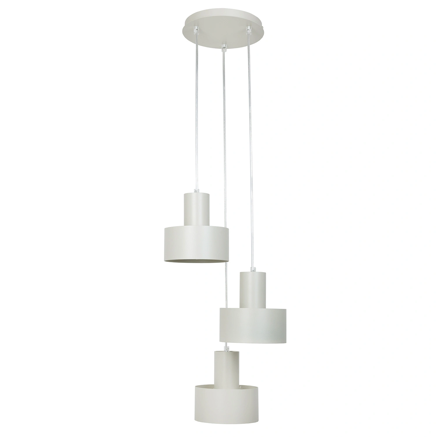 Lampa wisząca minimalistyczna RIF 3 koło szary beż, 3 × E27 – Sigma Lighting 41168