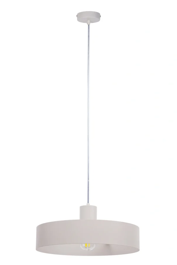 Lampa wisząca minimalistyczna RIF L szary beż, 1 × E27 – Sigma Lighting 41436