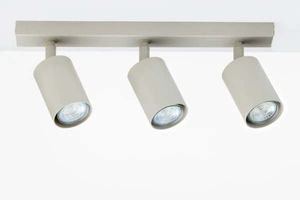 Spot sufitowy minimalistyczny ZOOM 3 szary-beż / Zoom 3 ceiling gray-beige, 3 × GU10 – Sigma Lighting 41515