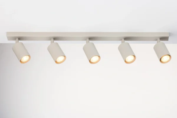 Spot sufitowy minimalistyczny ZOOM 5 szary-beż / Zoom 5 ceiling gray-beige, 5 × GU10 – Sigma Lighting 41517
