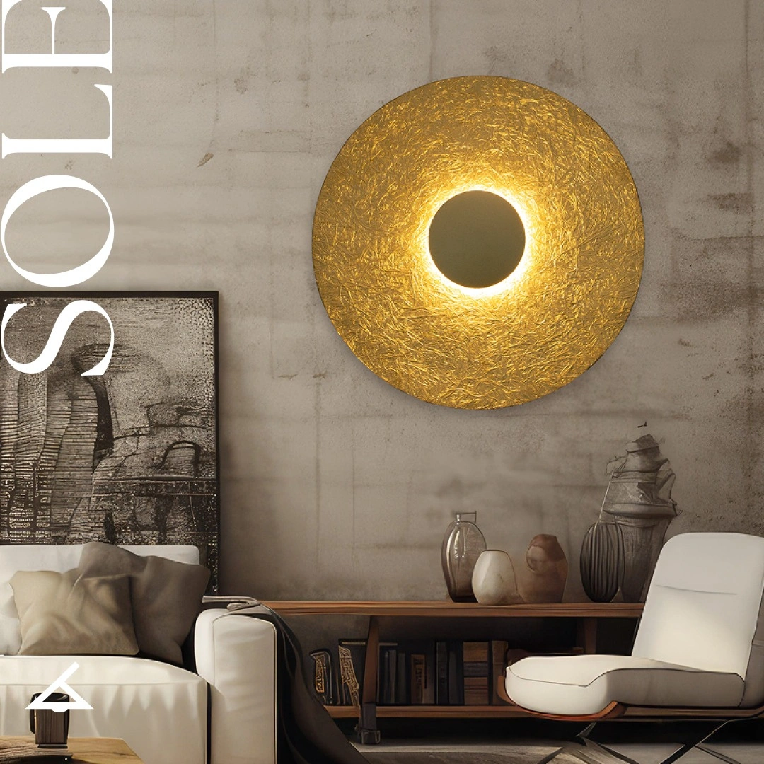 Kinkiet minimalistyczny SOLE S FI44 złoty, LED – Sigma Lighting 40875 - obrazek 3