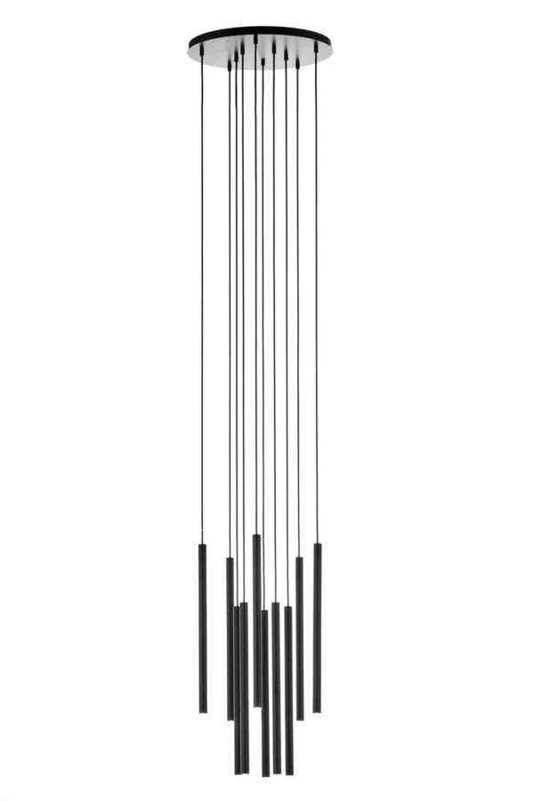 Lampa wisząca minimalistyczna SOPEL 10 ANTRESOLA dwa poziomy czarny, 10 × G9 – Sigma Lighting 42055