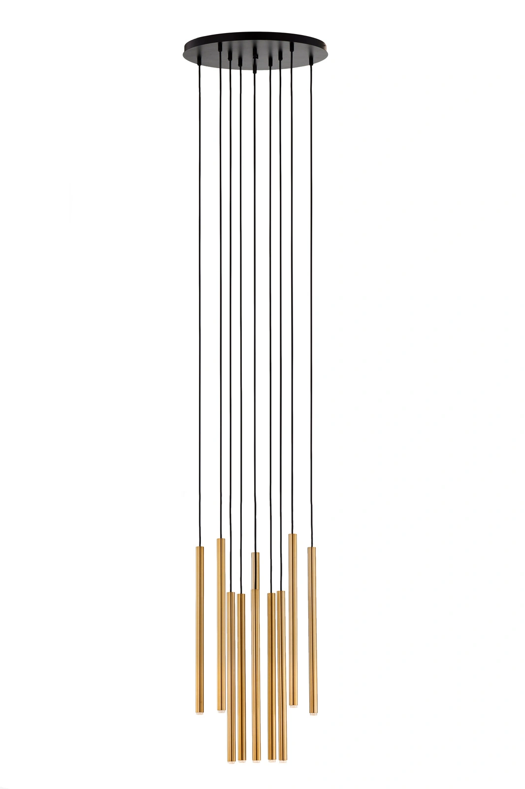 Lampa wisząca minimalistyczna SOPEL 10 ANTRESOLA dwa poziomy czarny złoty, 10 × G9 – Sigma Lighting 42056