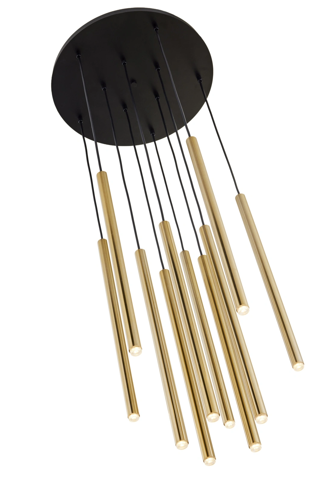 Lampa wisząca minimalistyczna SOPEL 10 ANTRESOLA dwa poziomy czarny złoty, 10 × G9 – Sigma Lighting 42056 - obrazek 4