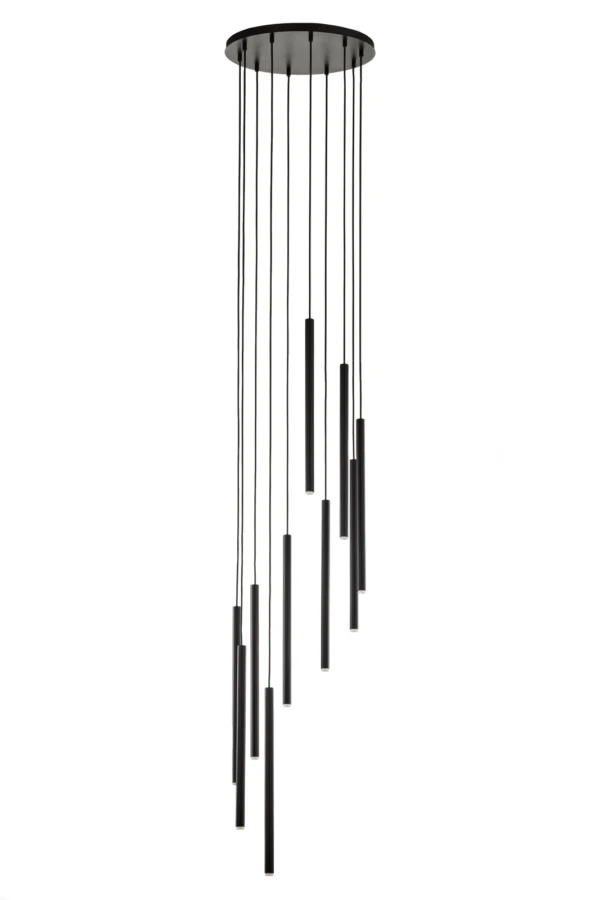 Lampa wisząca minimalistyczna SOPEL 10 ANTRESOLA kaskada czarny, 10 × G9 – Sigma Lighting 42098