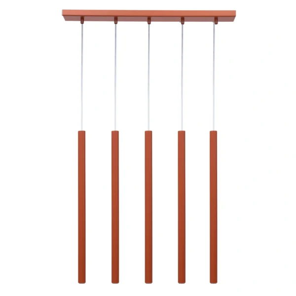 Lampa wisząca minimalistyczna SOPEL 5 ceglany, 5 × G9 – Sigma Lighting 41455