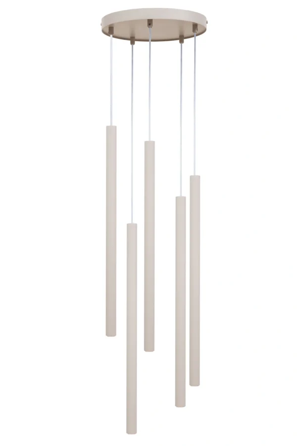 Lampa wisząca minimalistyczna SOPEL 5 koło szary beż, 5 × G9 – Sigma Lighting 41460