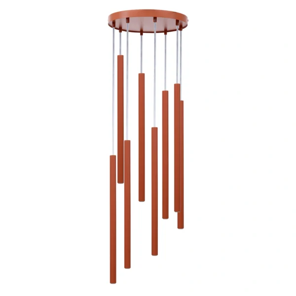 Lampa wisząca minimalistyczna SOPEL 8 koło ceglany, 8 × G9 – Sigma Lighting 41463