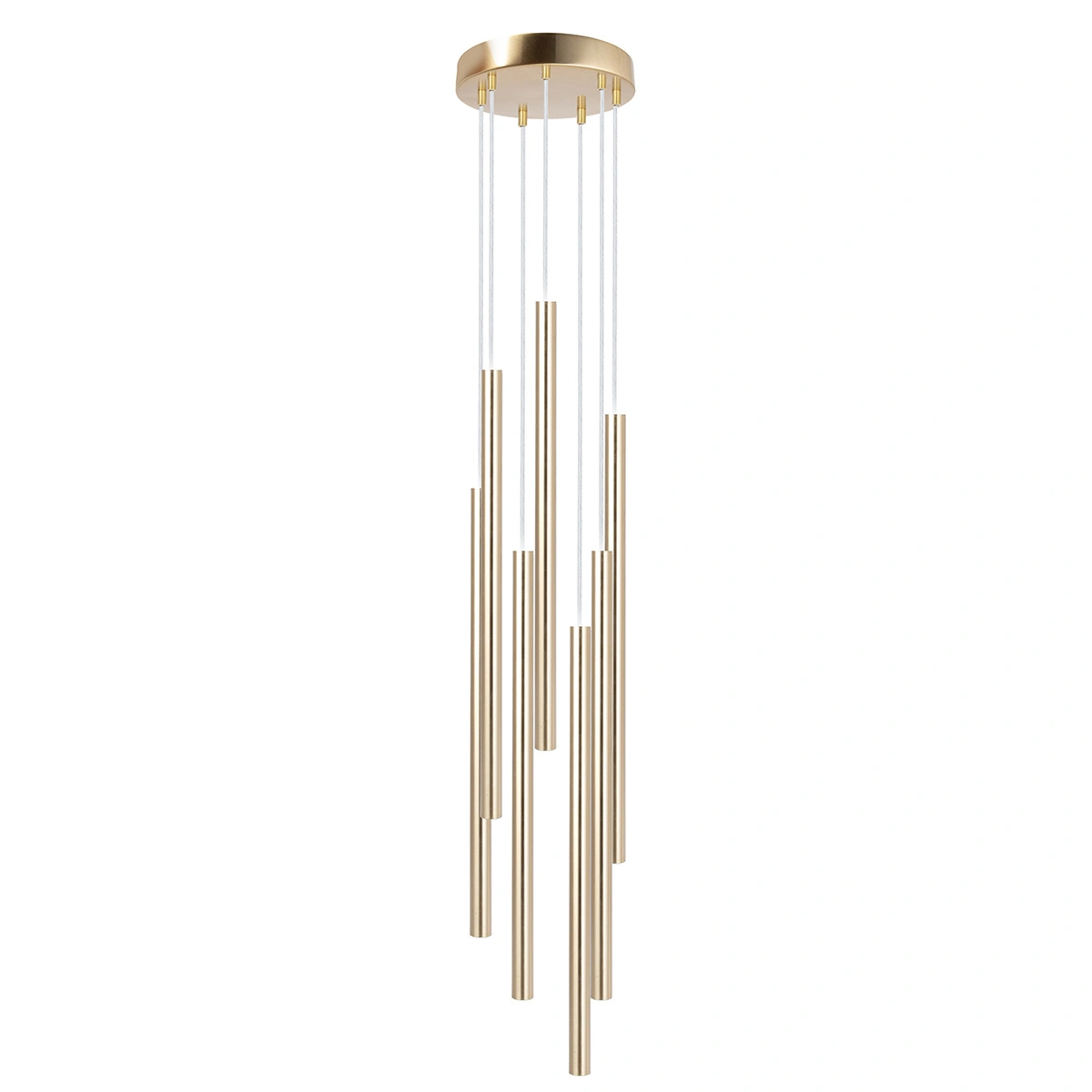 Lampa wisząca minimalistyczna SOPEL LUX SOPEL PREMIUM 7 koło długi złoty szczotkowany, 5 × G9 – Sigma Lighting 40966 - obrazek 2
