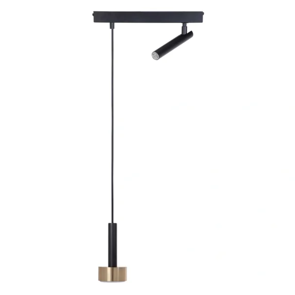 Lampa wisząca minimalistyczna STAMP 1 + 1 czarny/złoty szczotkowany, 2 × GX53 – Sigma Lighting 41252