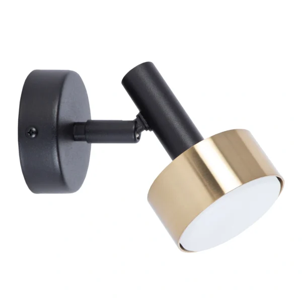 Kinkiet minimalistyczny STAMP czarny/złoty szczotkowany, 1 × GX53 – Sigma Lighting 41248