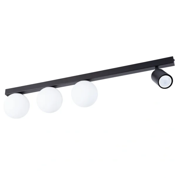 Plafon nowoczesny TAVIRA czarny 3+1, 4 × G9 – Sigma Lighting 41261