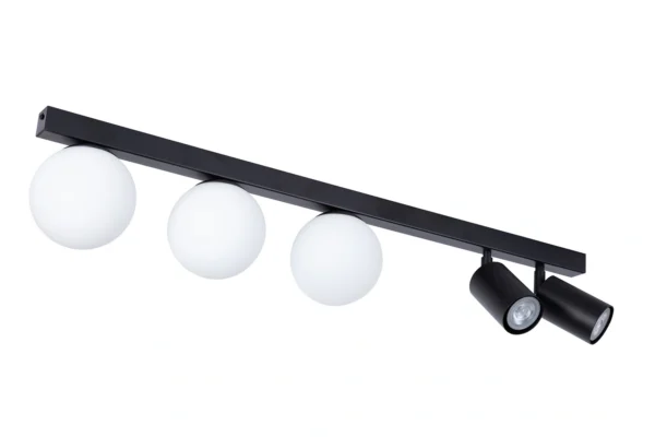 Plafon nowoczesny TAVIRA czarny 3+2, 5 × G9 – Sigma Lighting 41262