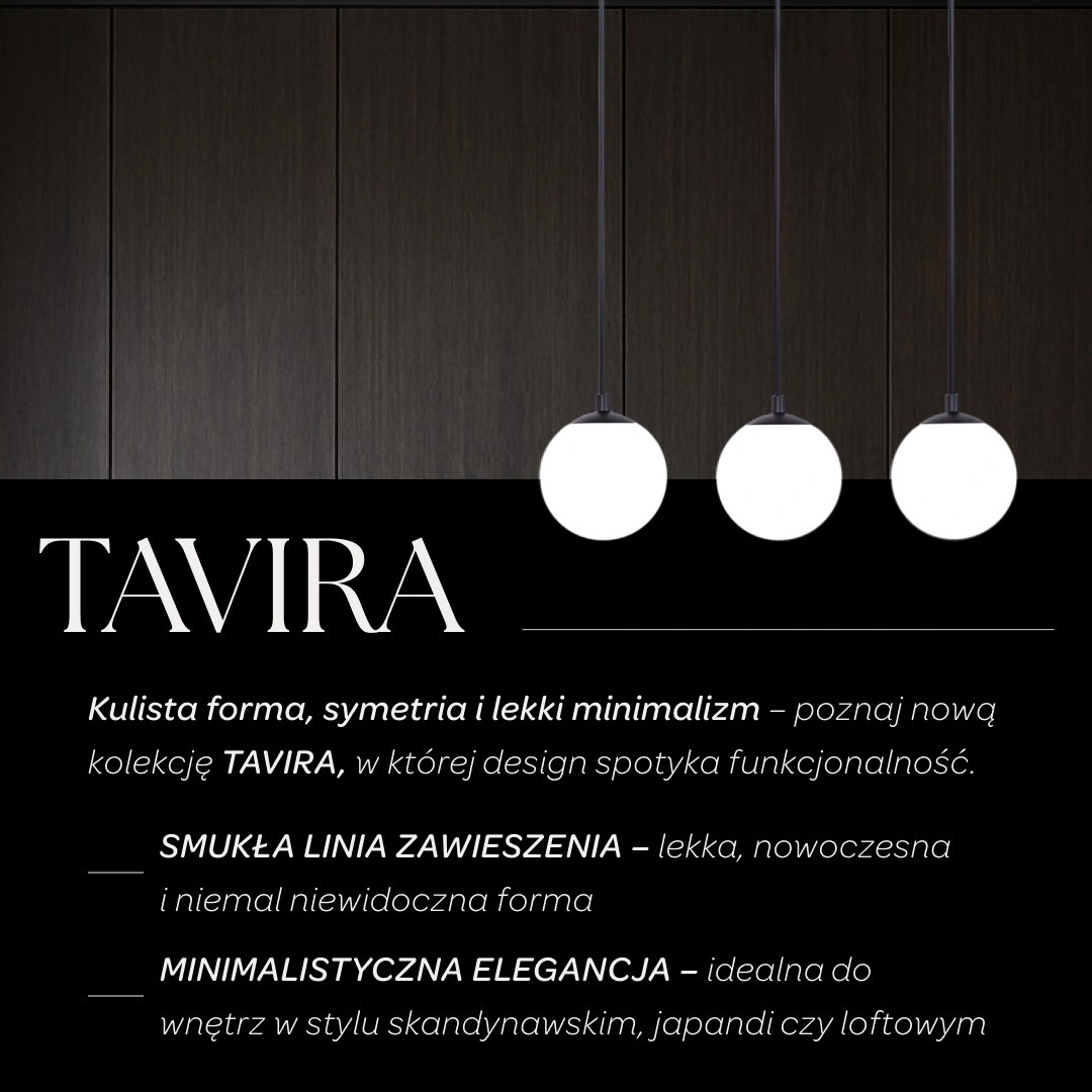 Lampa wisząca nowoczesna TAVIRA czarny 3 + 1, 4 × G9 – Sigma Lighting 41264 - obrazek 2