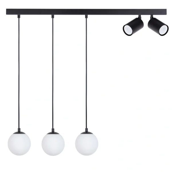 Lampa wisząca nowoczesna TAVIRA czarny 3 + 2, 5 × G9 – Sigma Lighting 41265