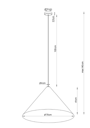 Lampa wisząca nowoczesna VESUVIO beżowy/złoty M 1xE27, 1 × E27 – Sigma Lighting 41067 - obrazek 3