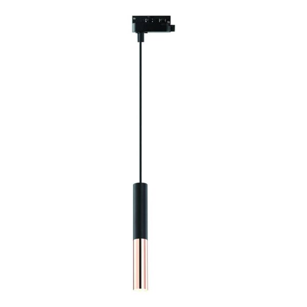 Lampa wisząca szynowa 1F SLIMI S OR83118, czarna / różowe złoto, 1×G9 – Open Design Highlights