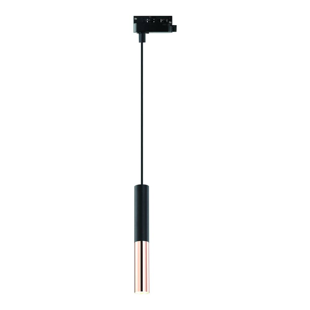 Lampa wisząca szynowa 1F SLIMI S OR83118, czarna / różowe złoto, 1×G9 – Open Design Highlights